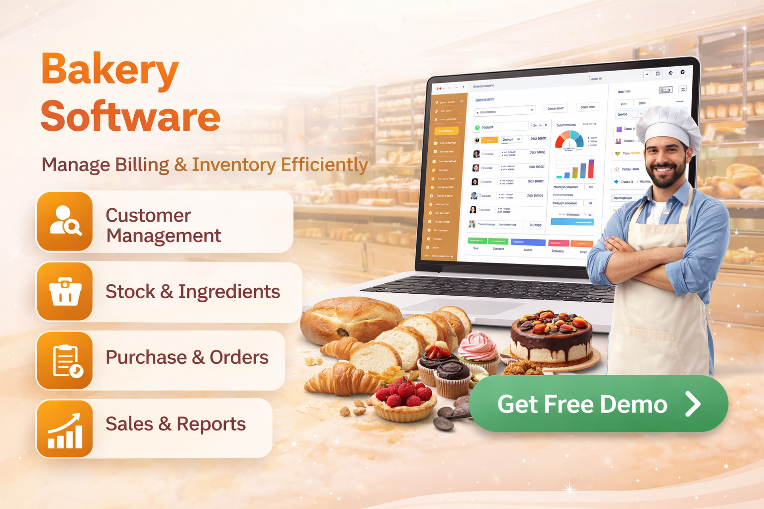 Bakery food billing software